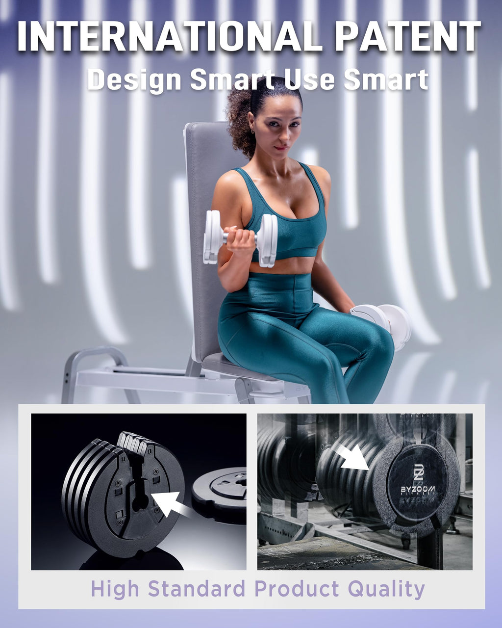 Adjustable Dumbbell 5-in-1 White D363