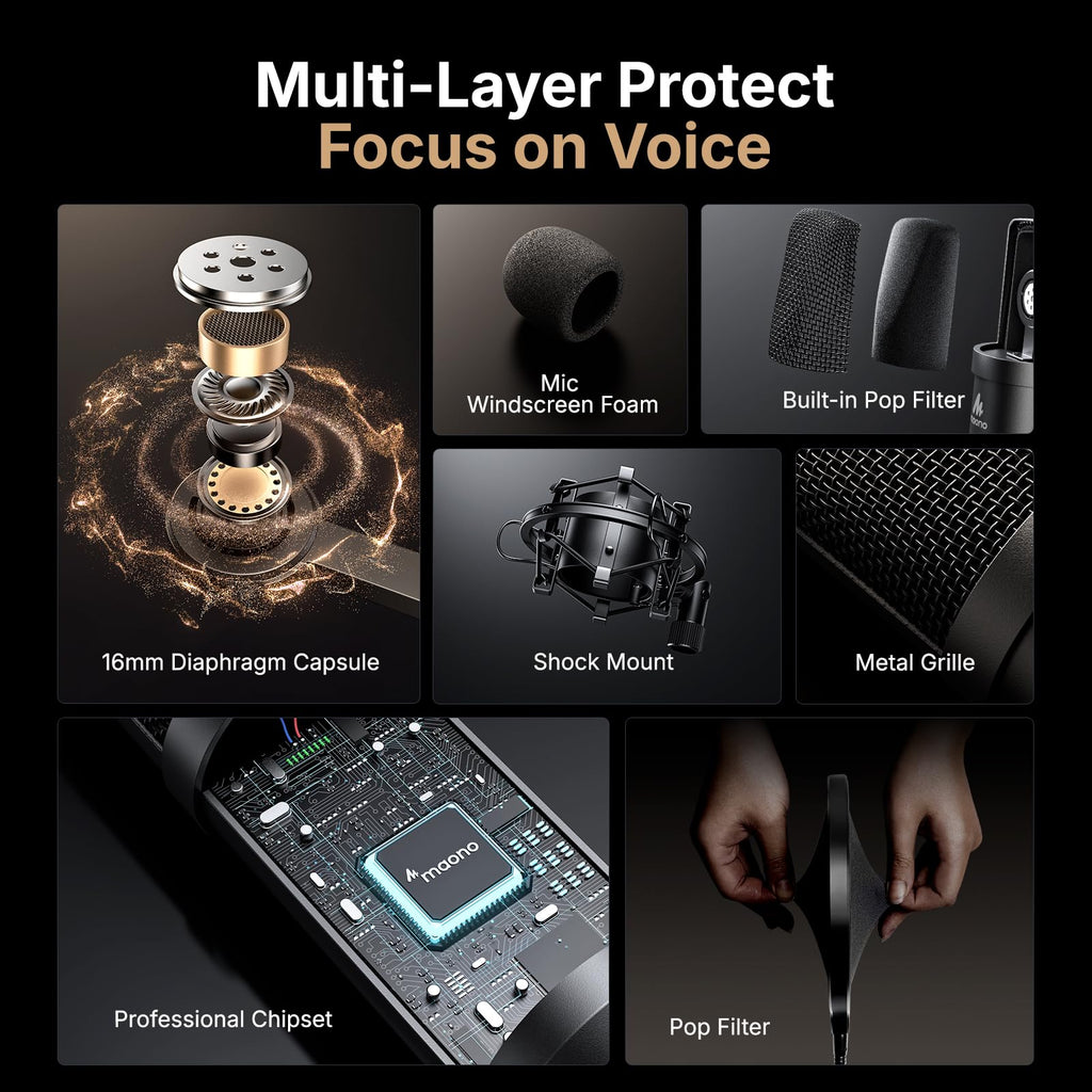 USB Microphone 192kHz/24Bit Condenser Mic Kit P99684