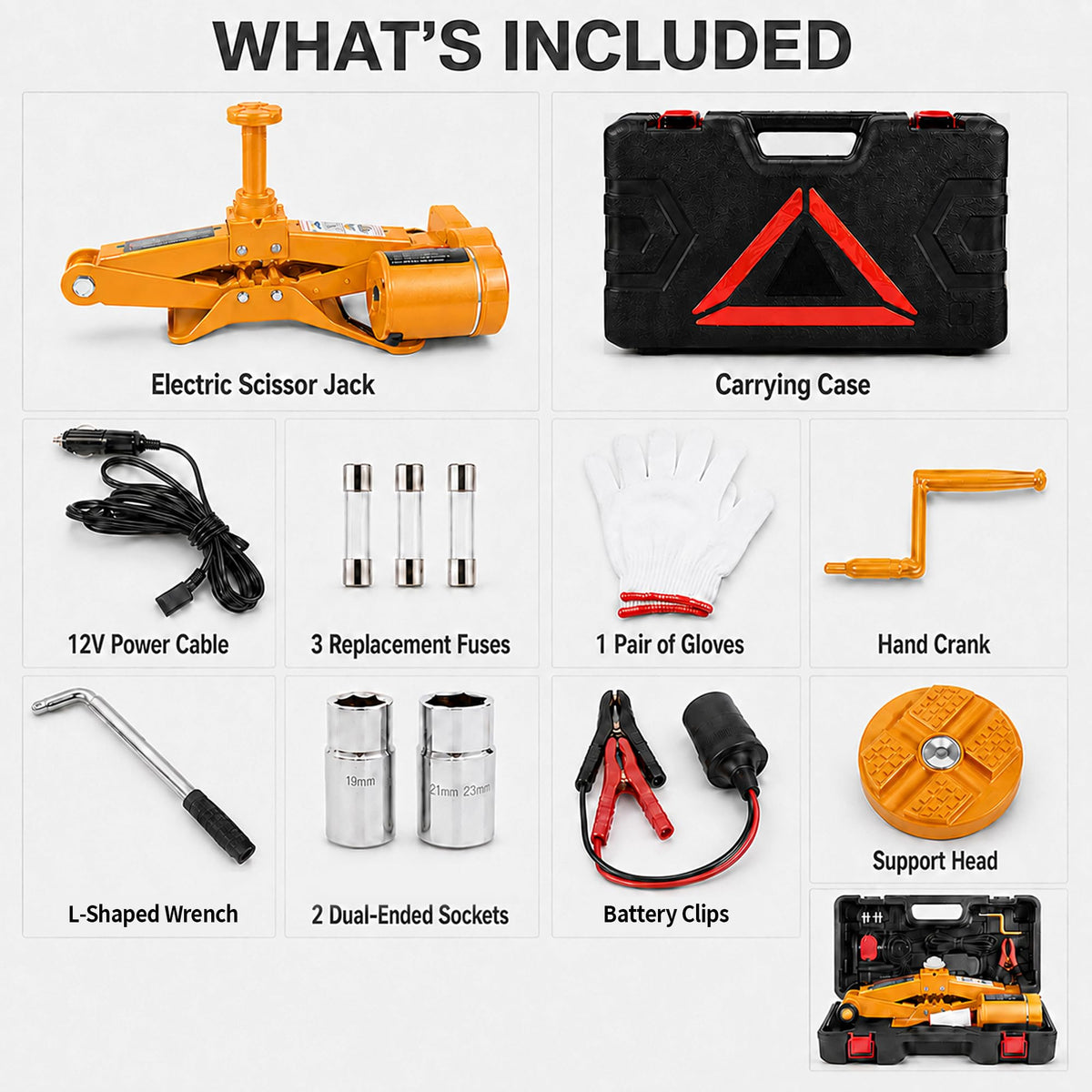 3 Ton 12V Electric Scissor Car Jack B9375
