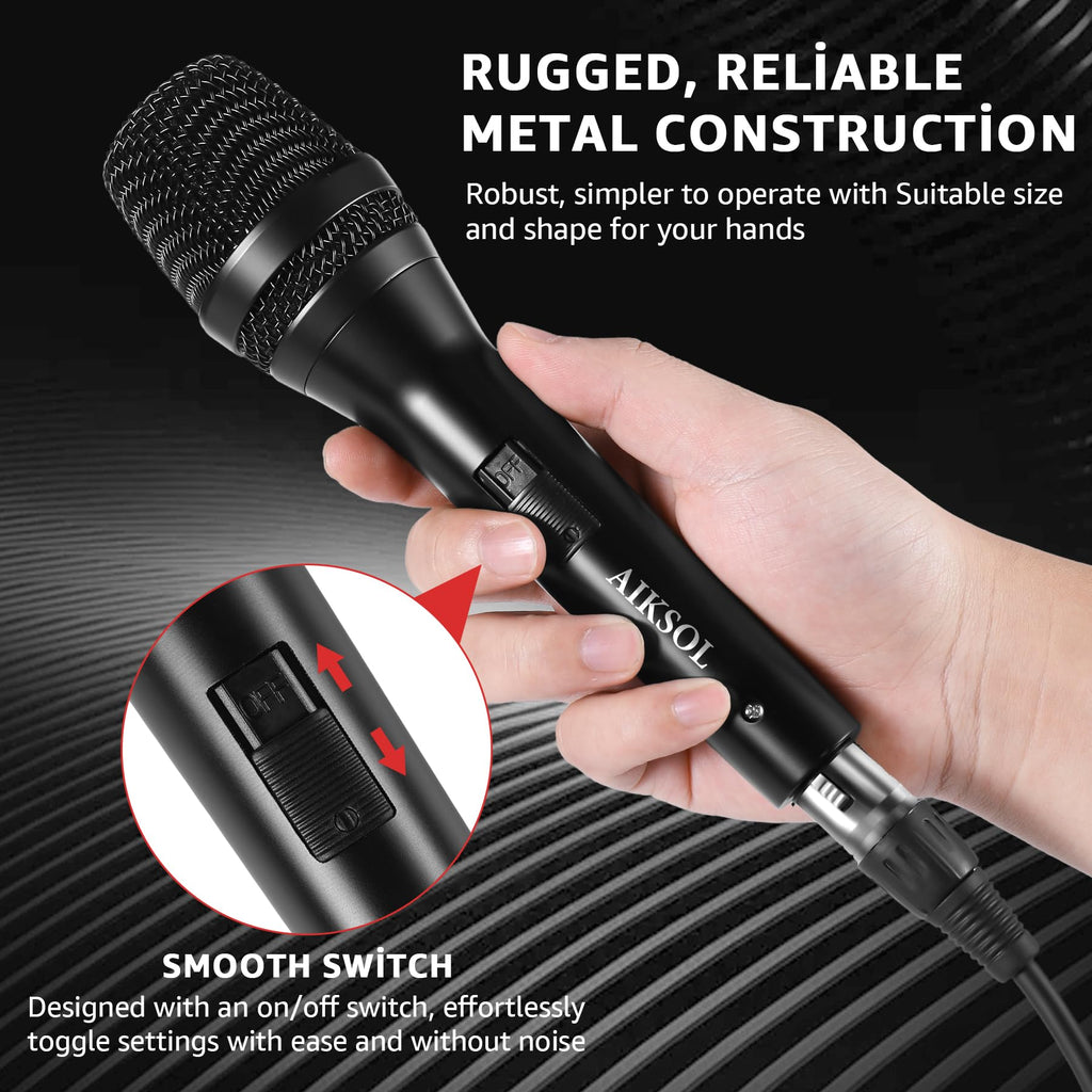 Wired Dynamic Handheld Karaoke Microphone with On and Off Switch Z59564