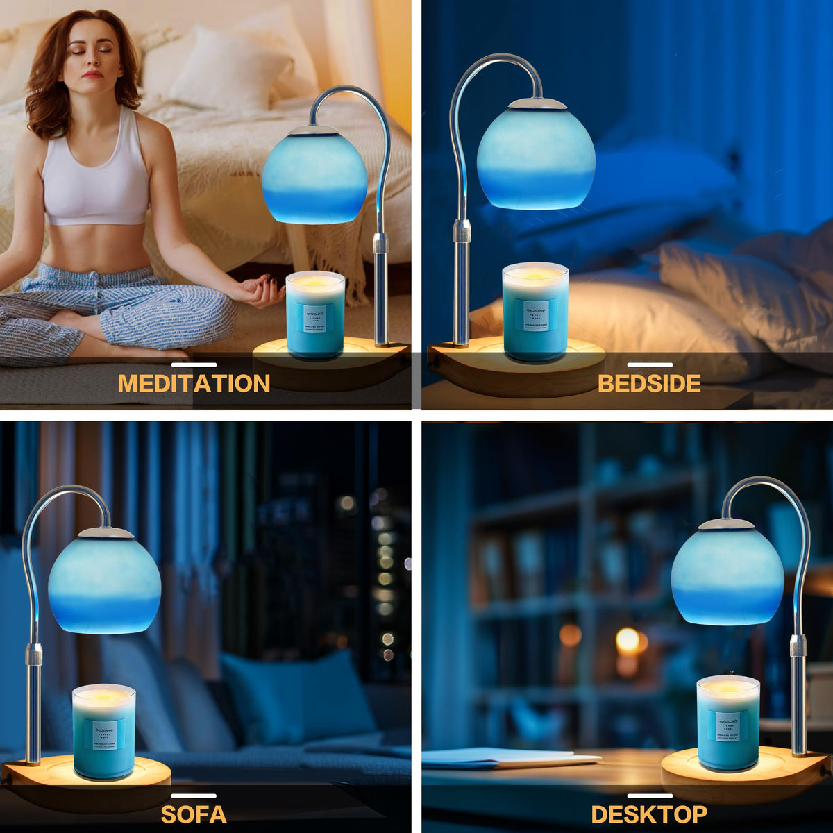 Candle Warmer Lamp with Timer and Adjustable Height D3384