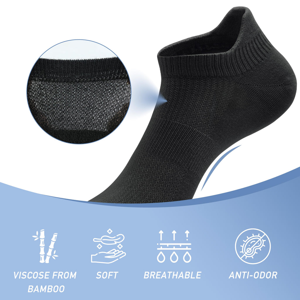 Viscose Bamboo Low Cut No Show Socks 5 Pairs Z51580