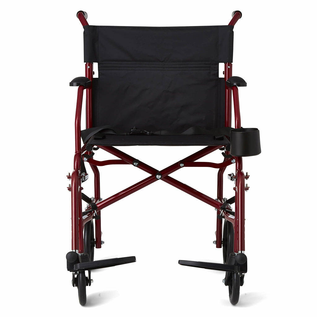 Ultra Lightweight Foldable Transport Wheelchair 19-Inch Seat G95665