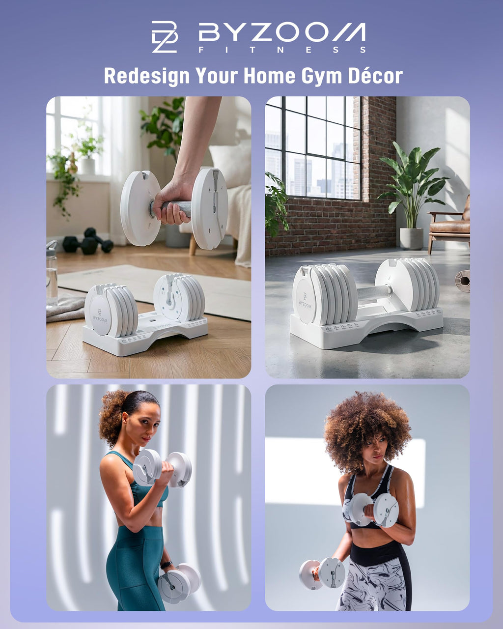 Adjustable Dumbbell 5-in-1 White D363