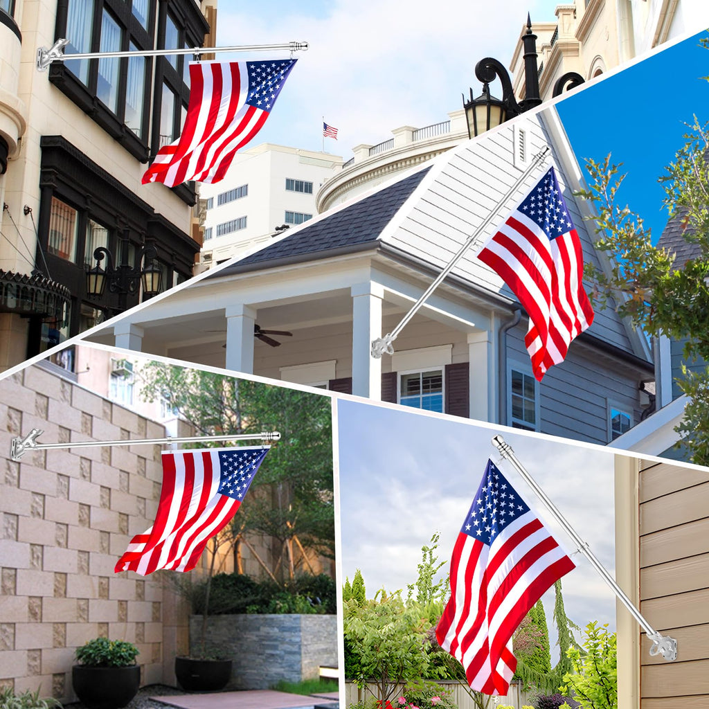 1" Metal Flag Pole Holder with 3 Fixed Holes E150