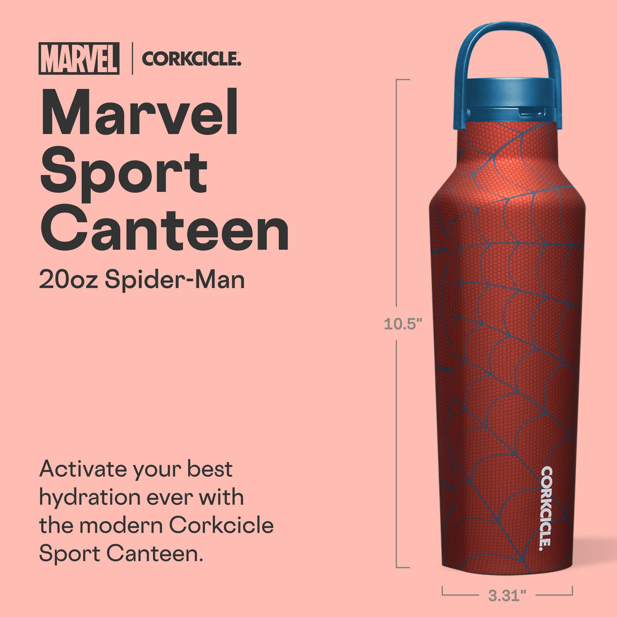 20 oz Water Bottle with Spill-Free Cap P7128