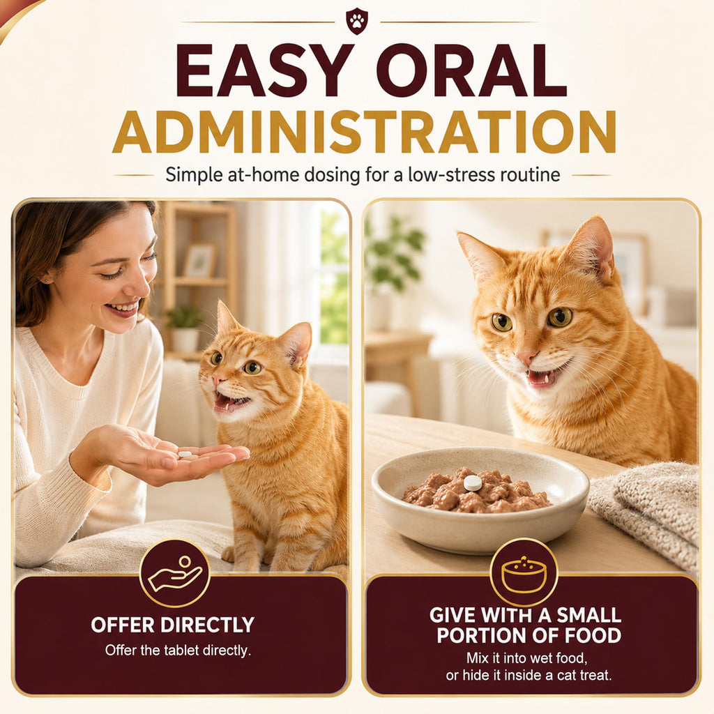 Cat Dewormer Tablets for Tapeworms, Roundworms & Hookworms V663090