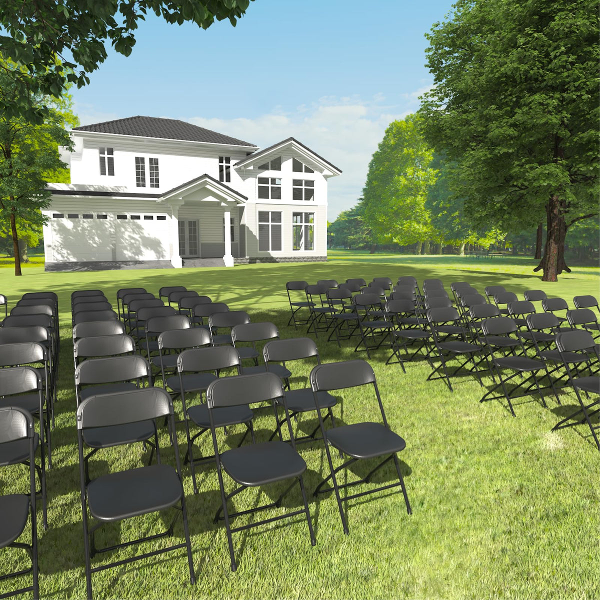 Black Folding Chairs 10 Pack W45472