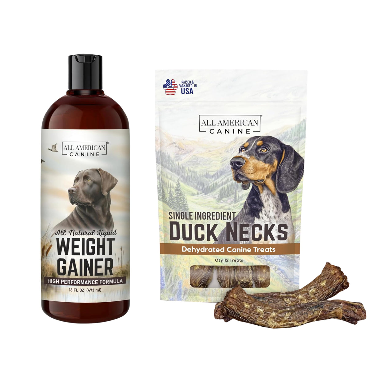 Dog Weight Gainer Liquid and Duck Neck Q782