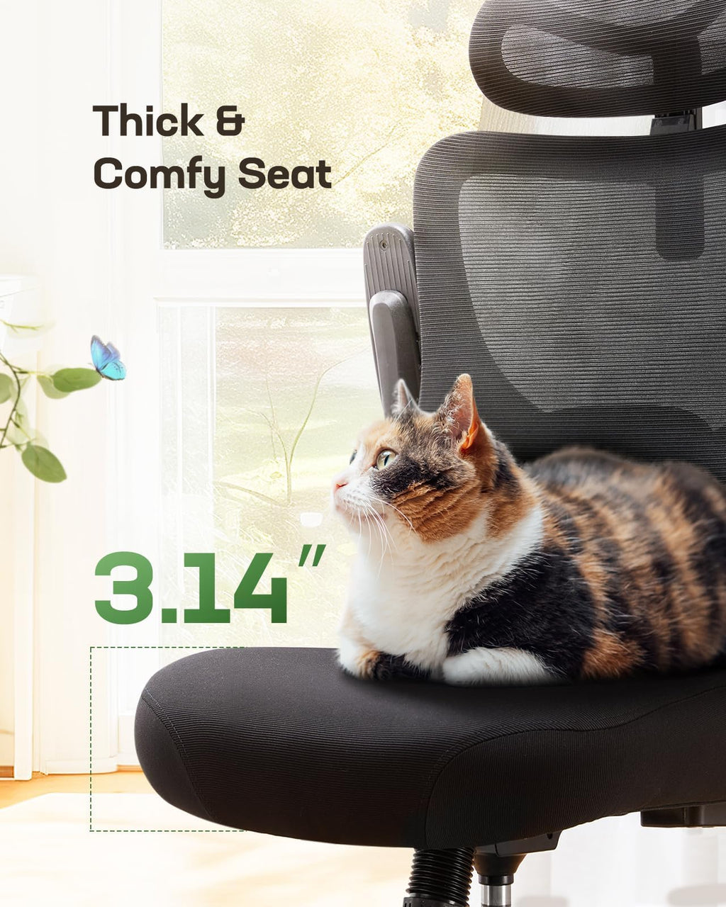Ergonomic Office Chair with High Back Mesh and Adjustable Lumbar Support M108699