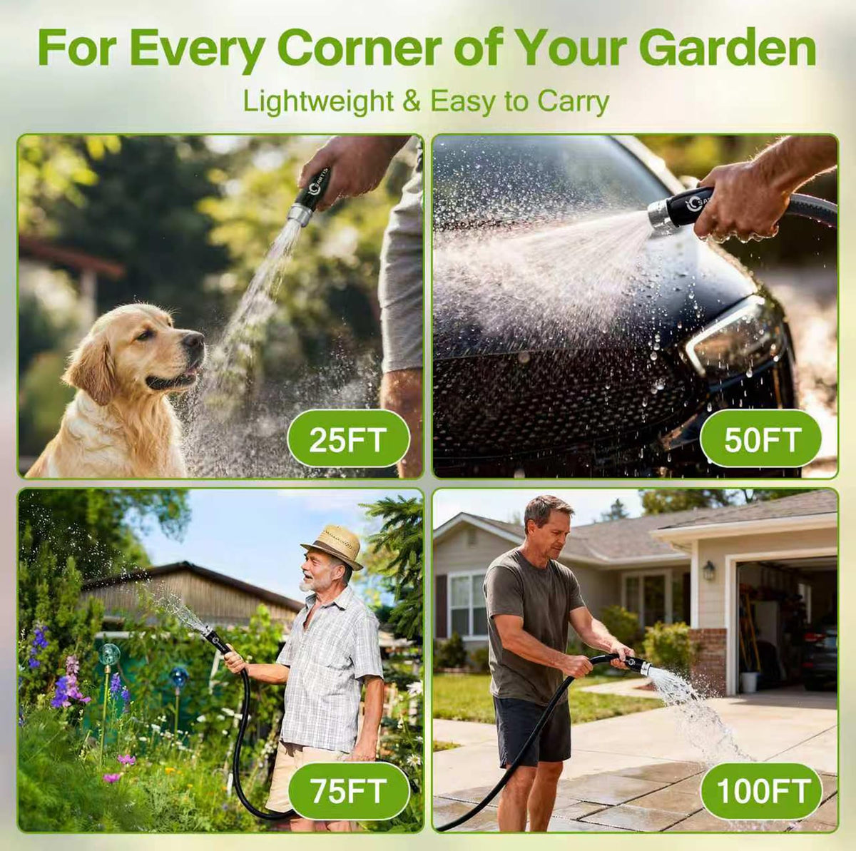 100 ft x 5/8 in Black All-Weather Garden Hose V56867