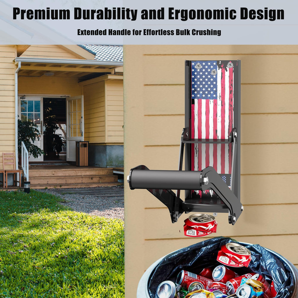 Wall Mounted Heavy Duty Metal Can Crusher for 12 oz & 16 oz Aluminum Cans G49423