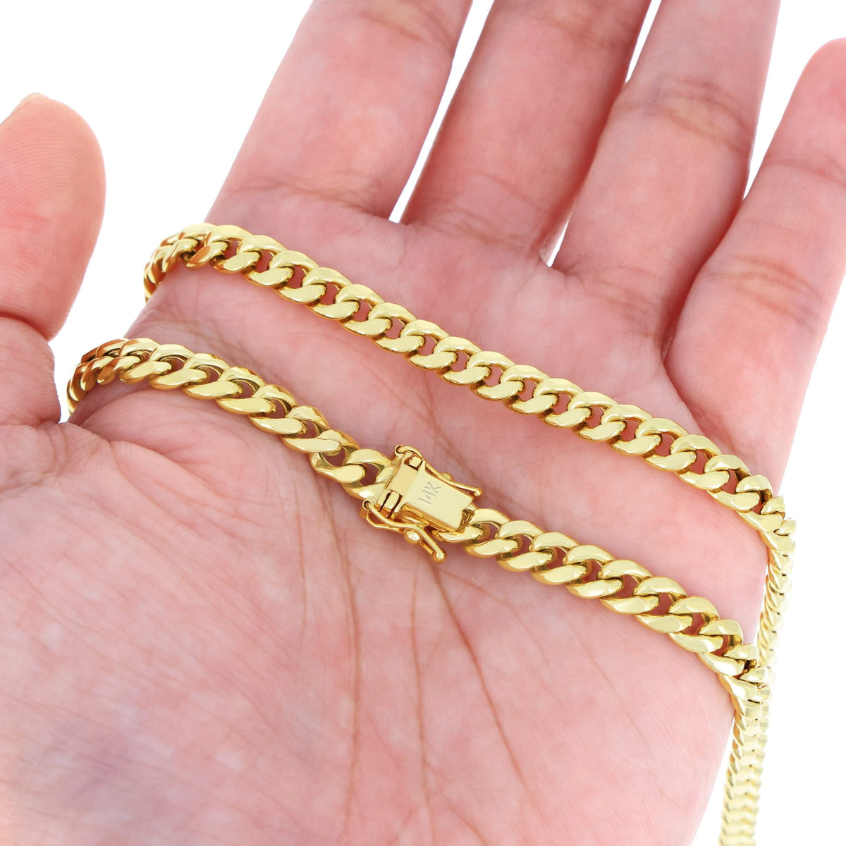 14k Yellow Gold Cuban Chain Necklace Y4586