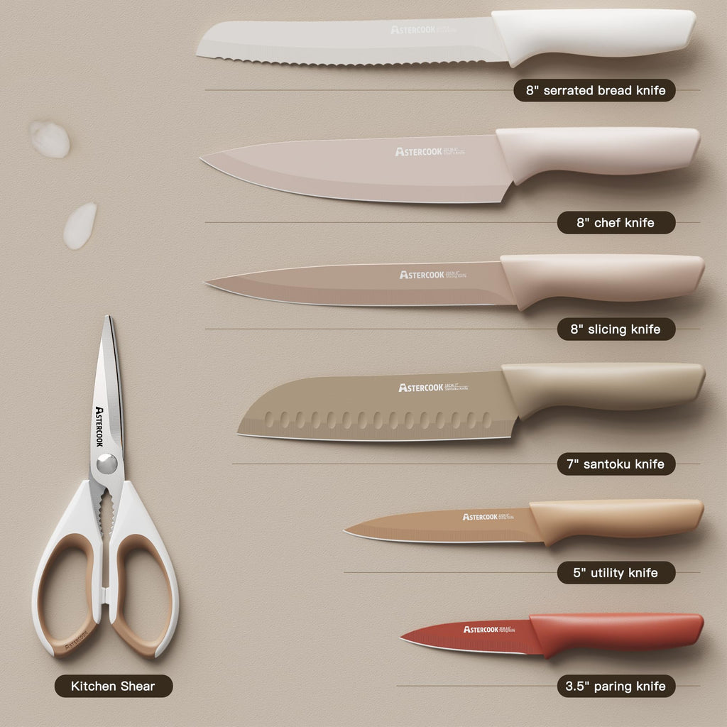 13 Piece Stainless Steel Kitchen Knife Set with Blade Guards S100