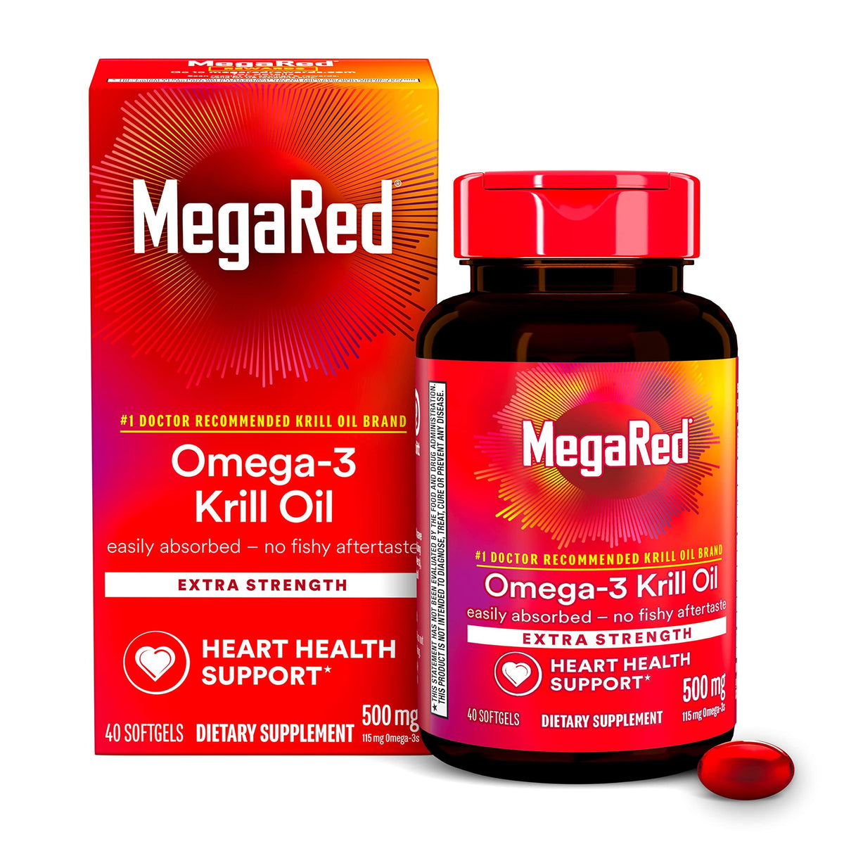 Omega-3 Krill Oil 500mg Softgels 40 Count C882634