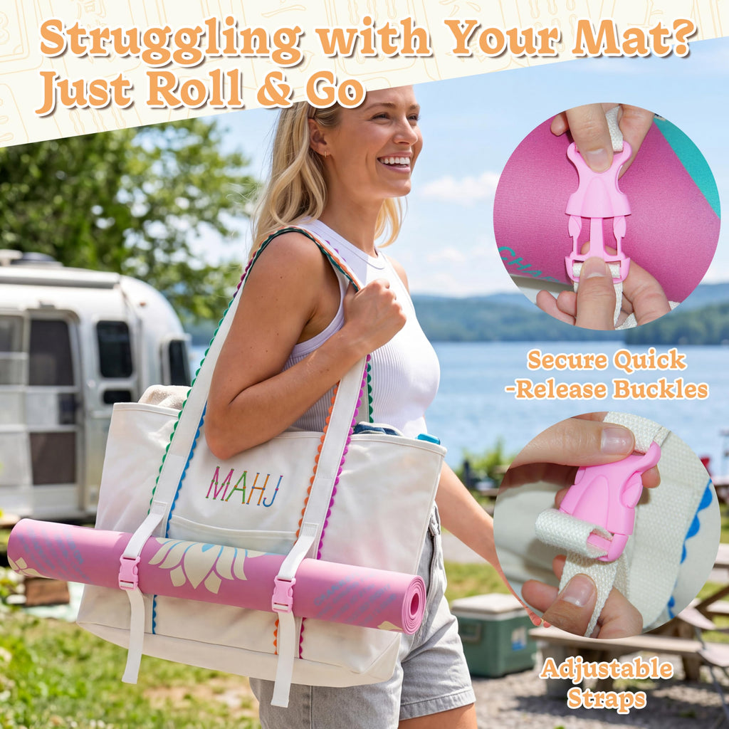 3 Pcs Canvas Mahjong Bag Set V797