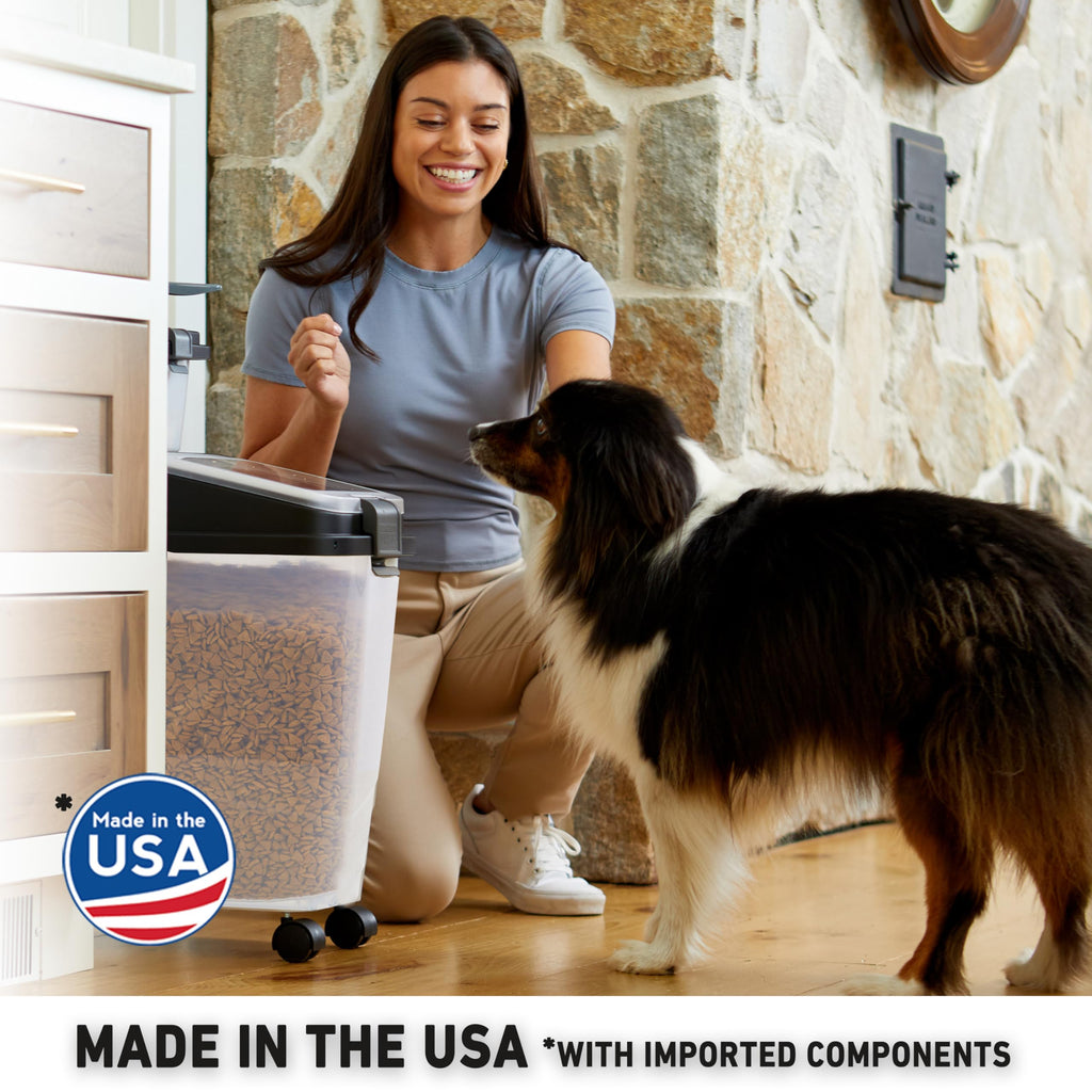 Airtight Dog Food Storage Container with Treat Container and Scoop B799