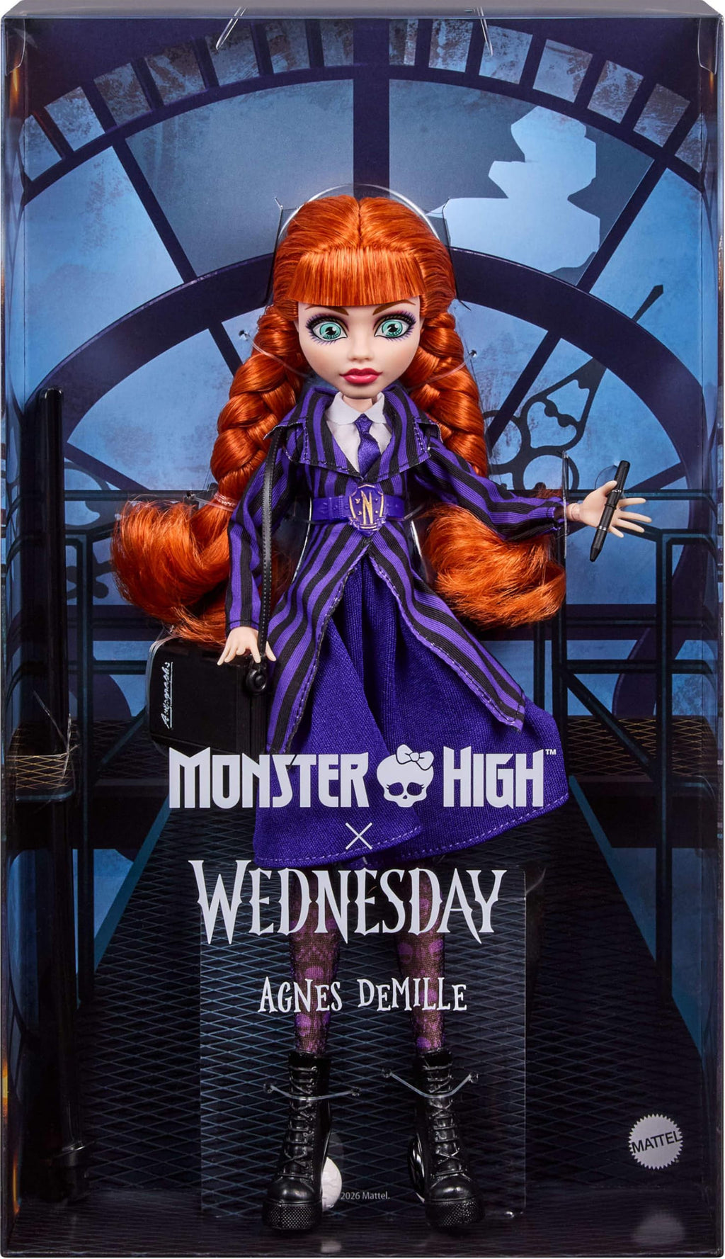 Purple Nevermore Academy Uniform Doll with Accessories P247