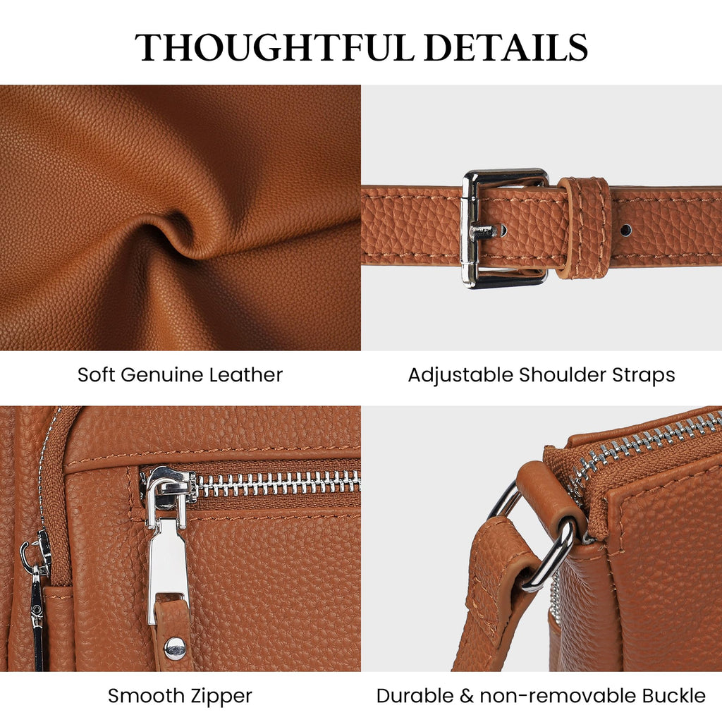 Anti Theft Genuine Leather Crossbody Bag with Wallet R205