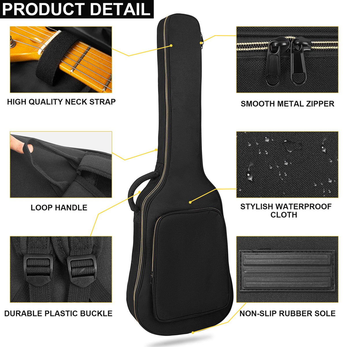 39 40 41 Inch Electric Guitar Bag Black C748