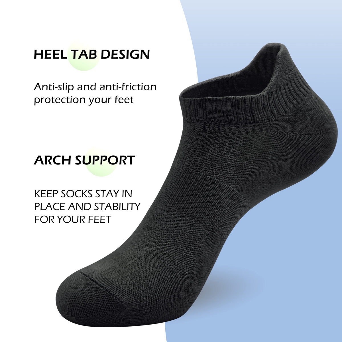 Viscose Bamboo Low Cut No Show Socks 5 Pairs Z51580