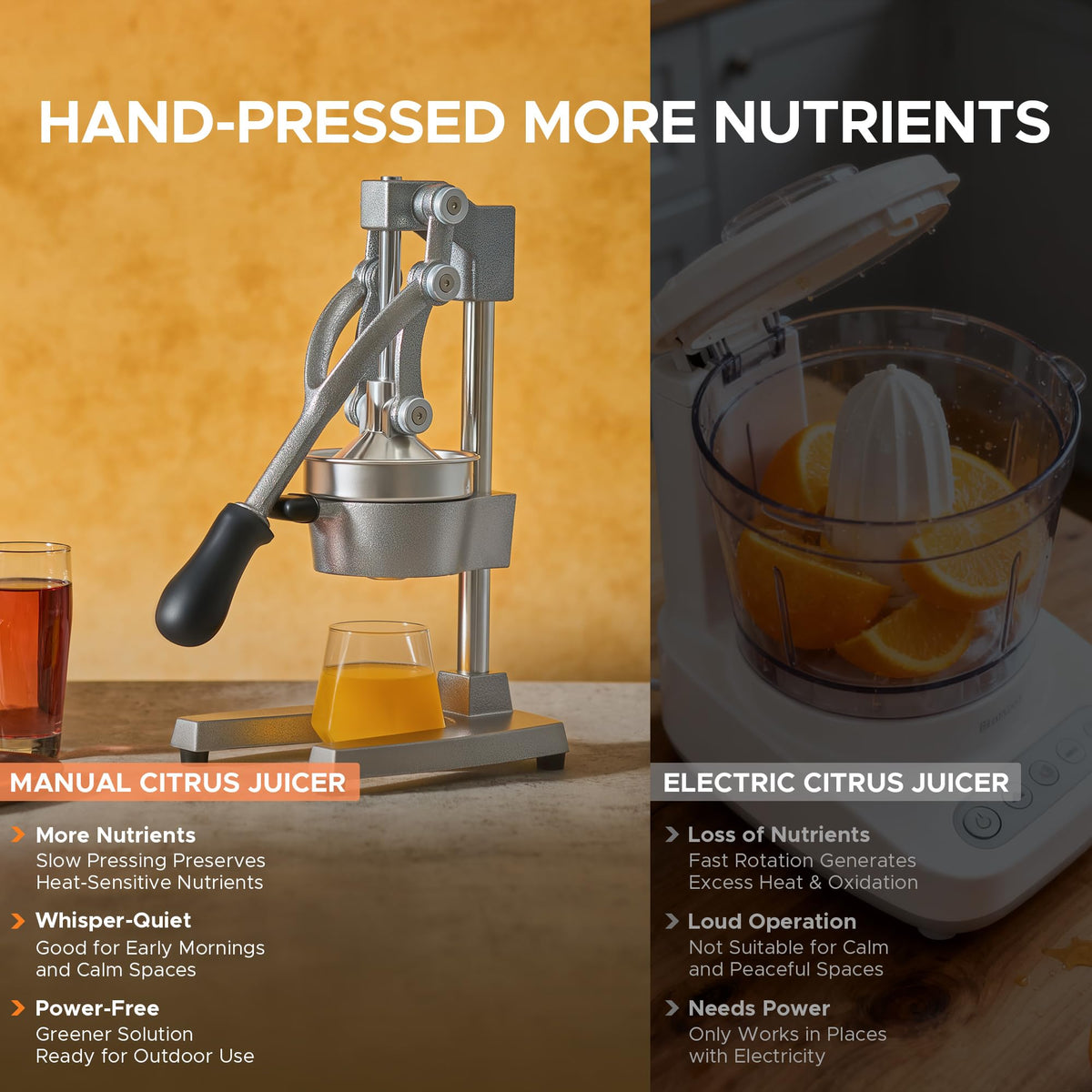 Cast Iron Manual Citrus Juicer with Strainer Y54807
