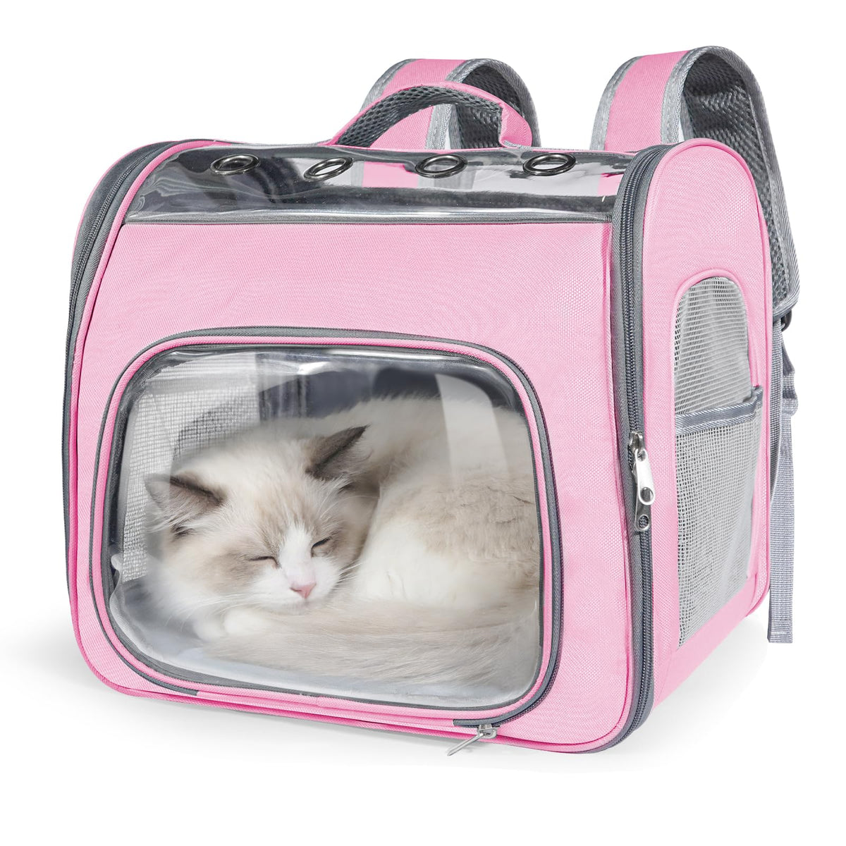 Airline Approved Cat Soft-Sided Carrier Backpack Up to 12 lbs Pink F23185