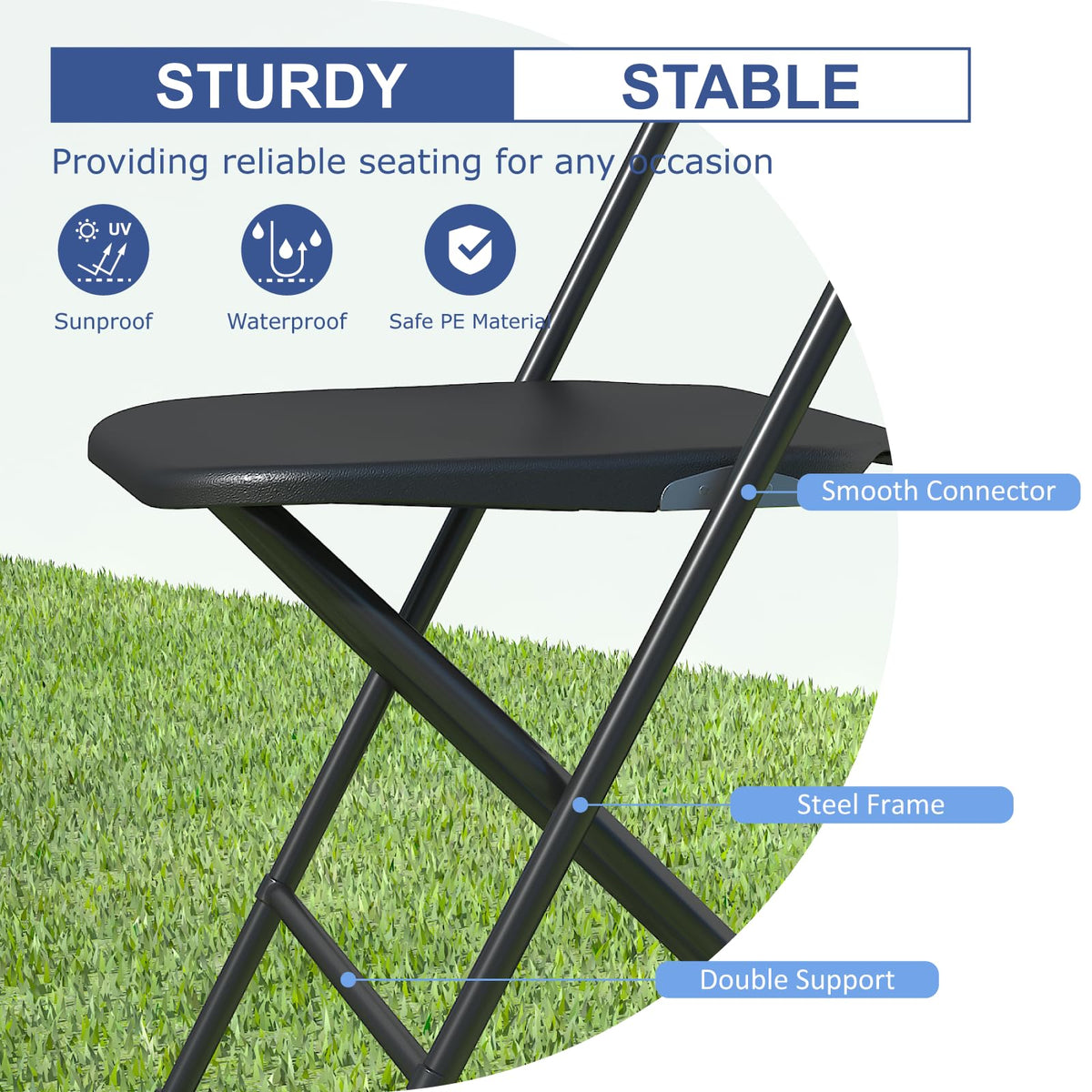 Black Folding Chairs 10 Pack W45472