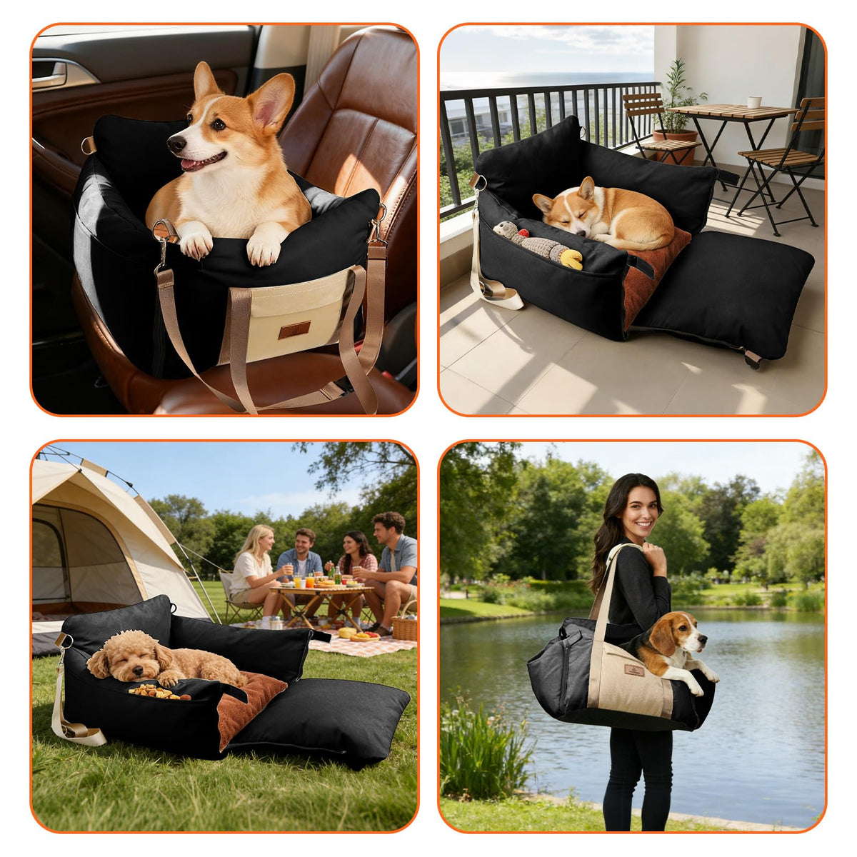 Dog Car Seat for Small Dogs Under 25 lbs J77600