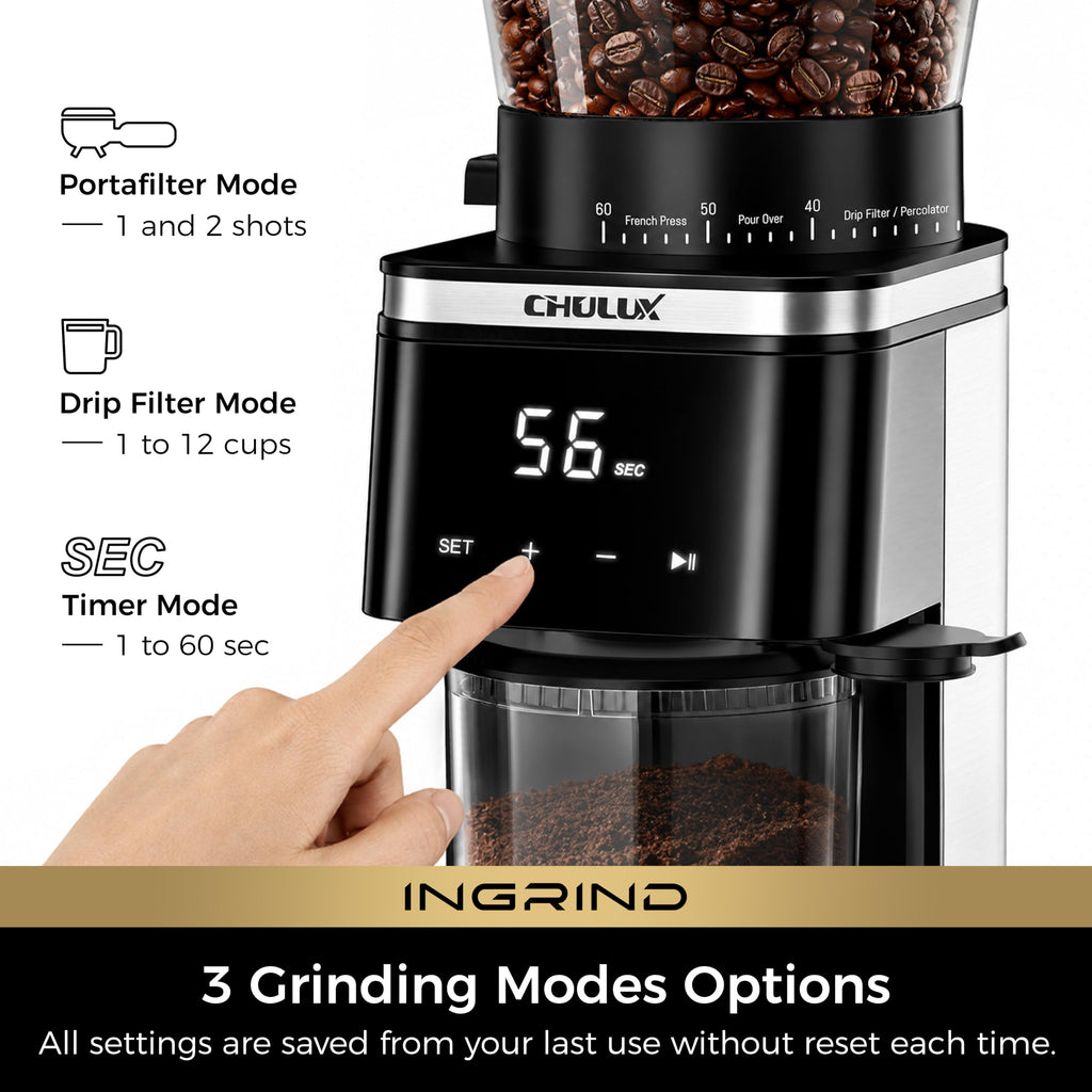 Espresso Machine with Conical Burr Coffee Grinder T764435