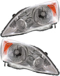 Headlights Lens and Housing Pair/Set for Honda CR-V, Right and Left, Halogen D602
