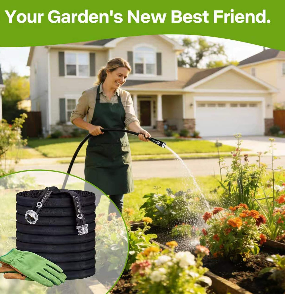 100 ft x 5/8 in Black All-Weather Garden Hose V56867