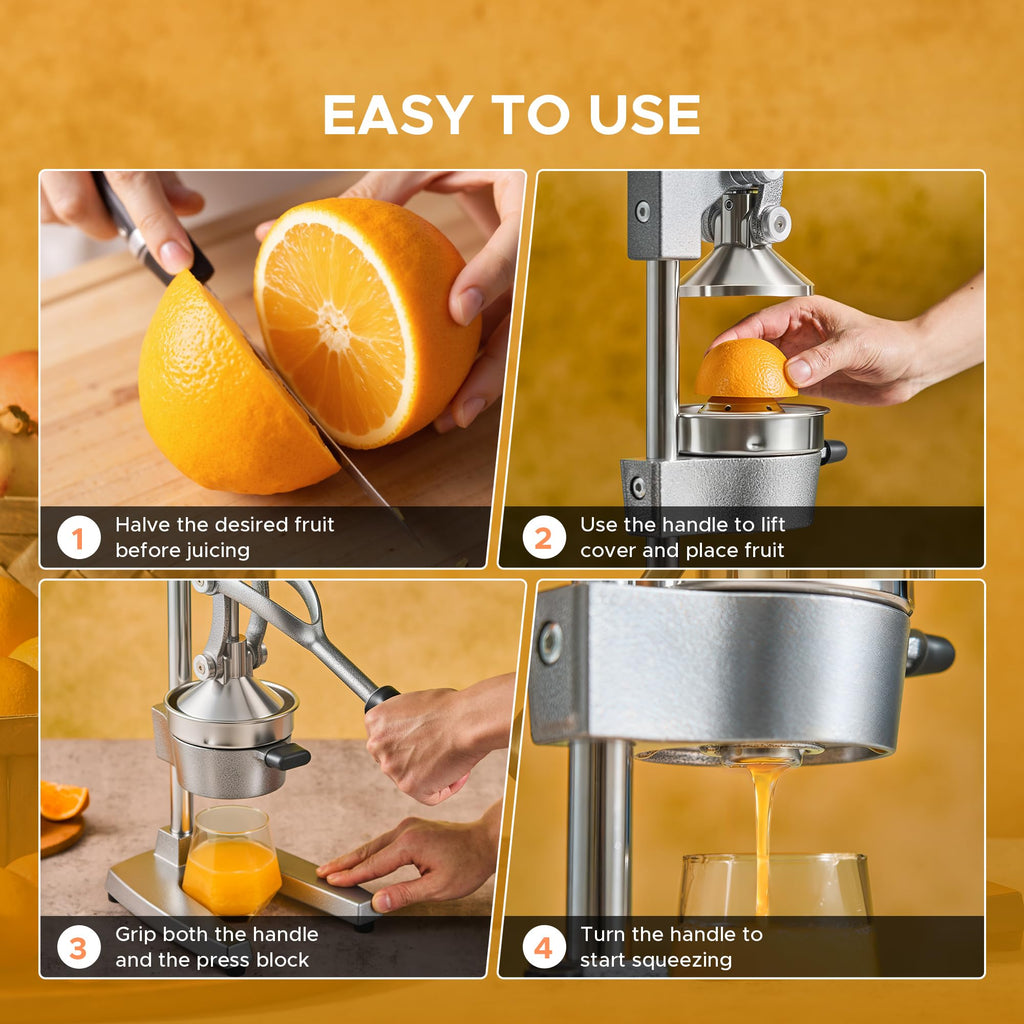 Cast Iron Manual Citrus Juicer with Strainer Y54807
