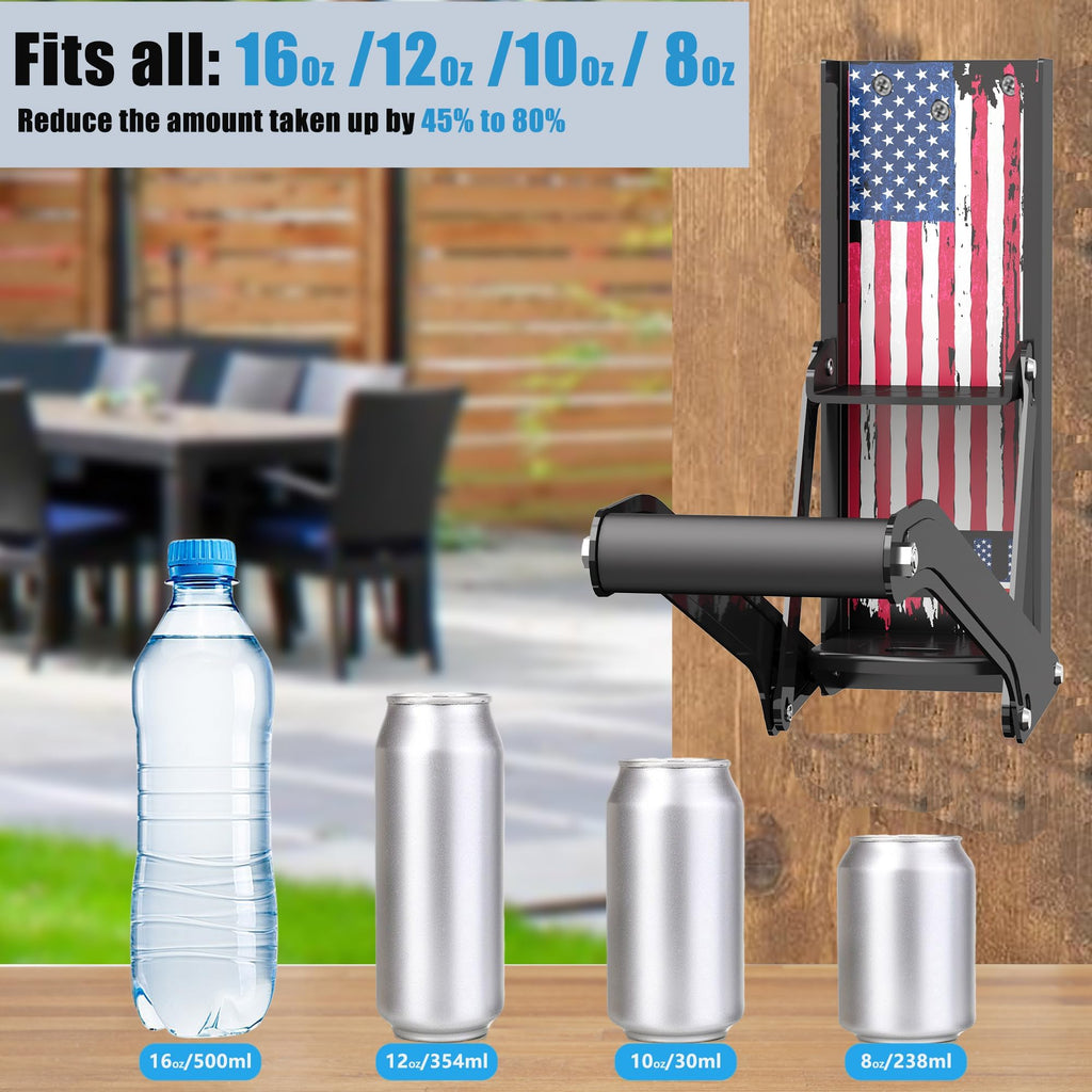 Wall Mounted Heavy Duty Metal Can Crusher for 12 oz & 16 oz Aluminum Cans G49423