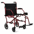 Ultra Lightweight Foldable Transport Wheelchair 19-Inch Seat G95665
