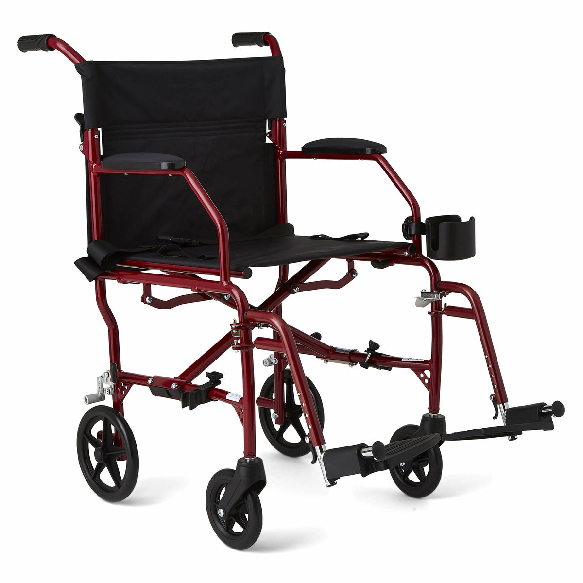 Ultra Lightweight Foldable Transport Wheelchair 19-Inch Seat G95665