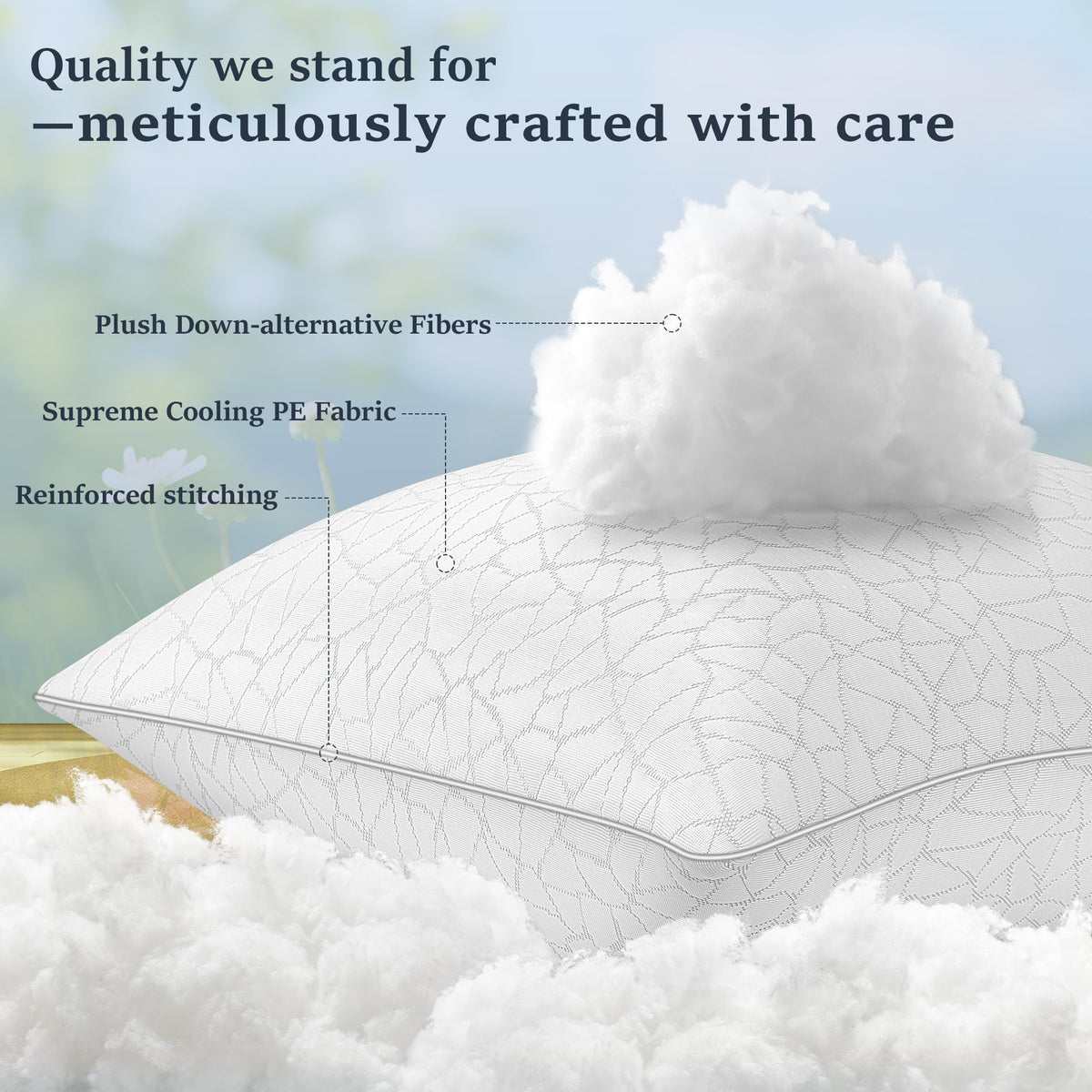 King Size Down Alternative Pillows Set of 2 H171362