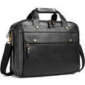 Black Leather 15.6 Inch Laptop Messenger Bag B204139
