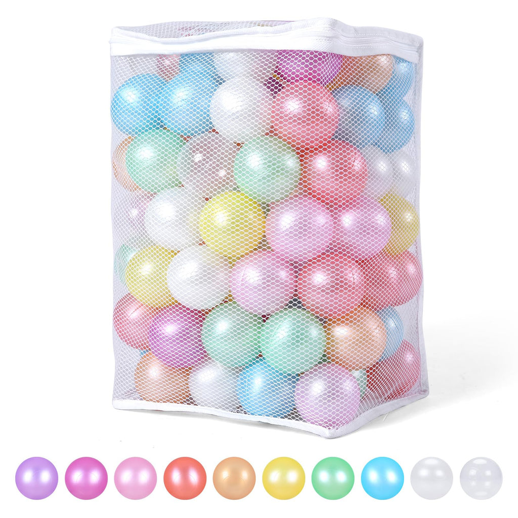 Pack of 100 200 500 BPA Free Non-Toxic Crush Proof Plastic Ball Pit Balls B716786