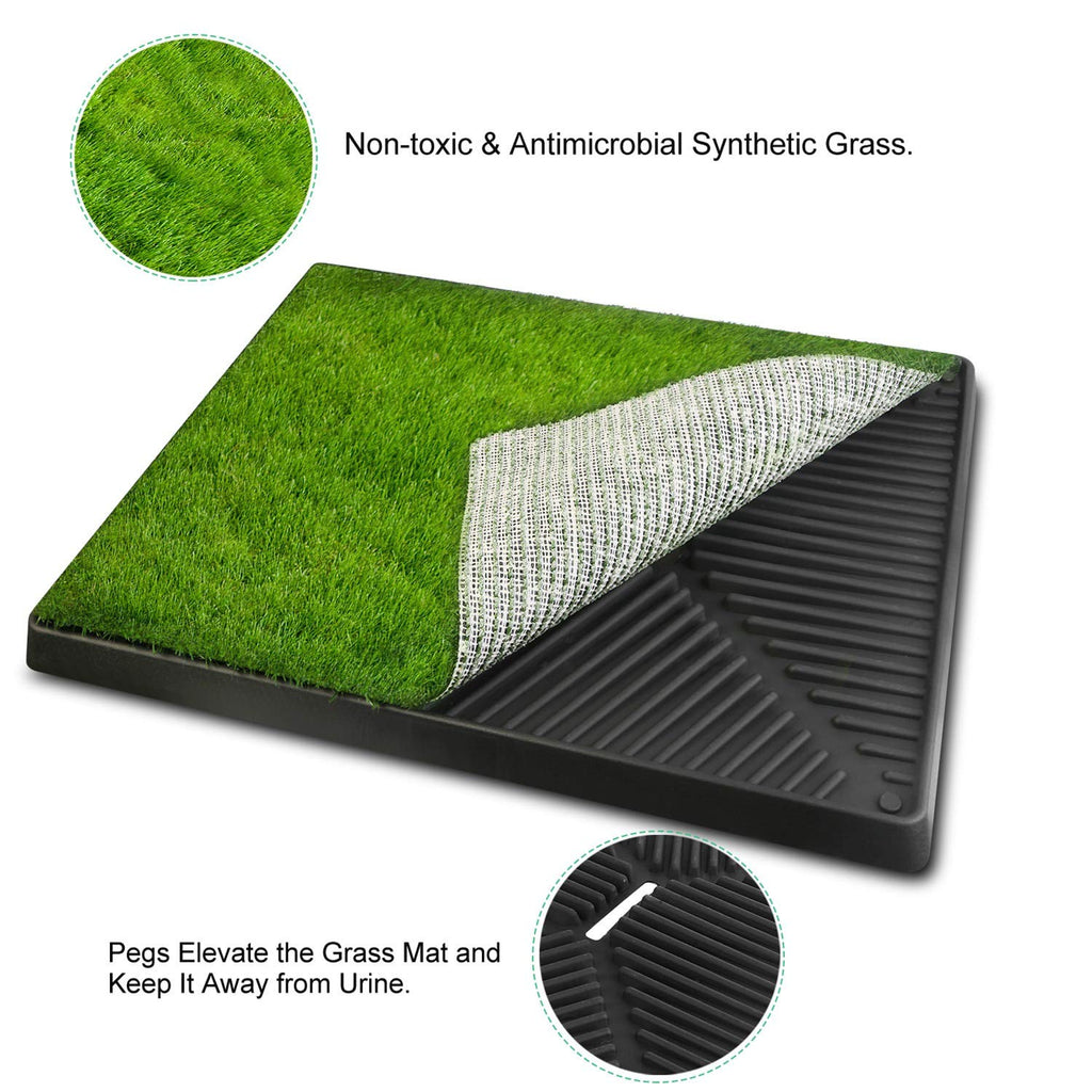 Indoor Dog Potty Grass Pad with Tray Z60345