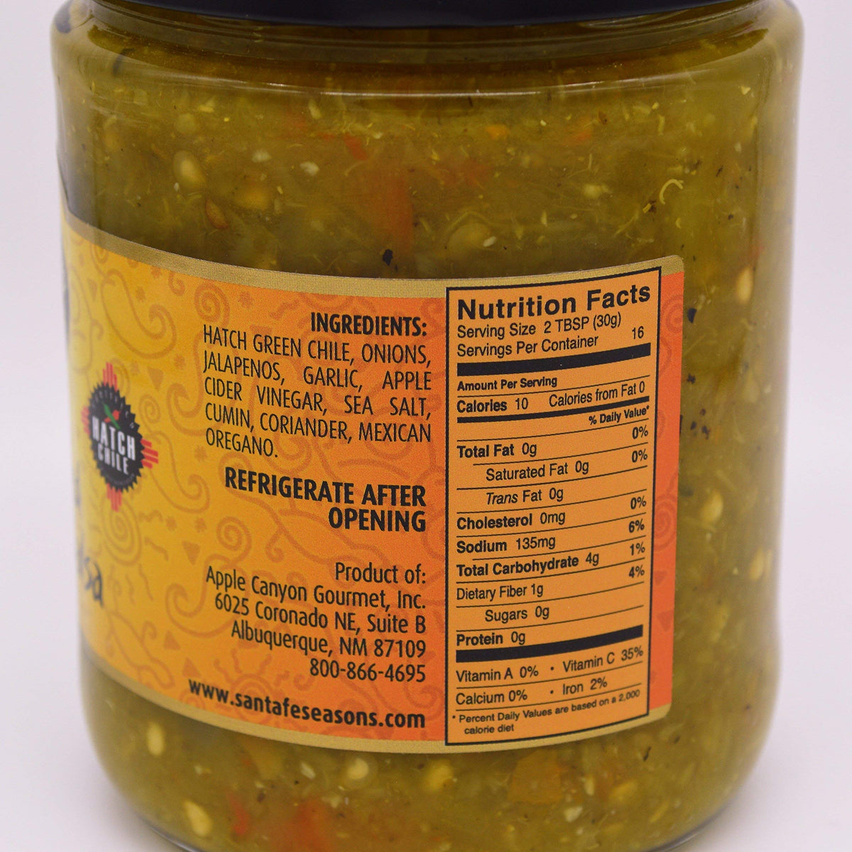 Fire Roasted Green Chile Salsa 16 Ounce B34636