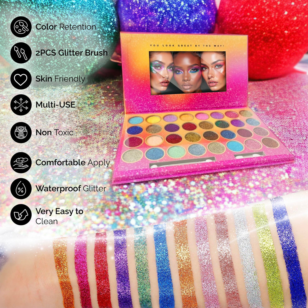 Glitter Eyeshadow Palette Q544