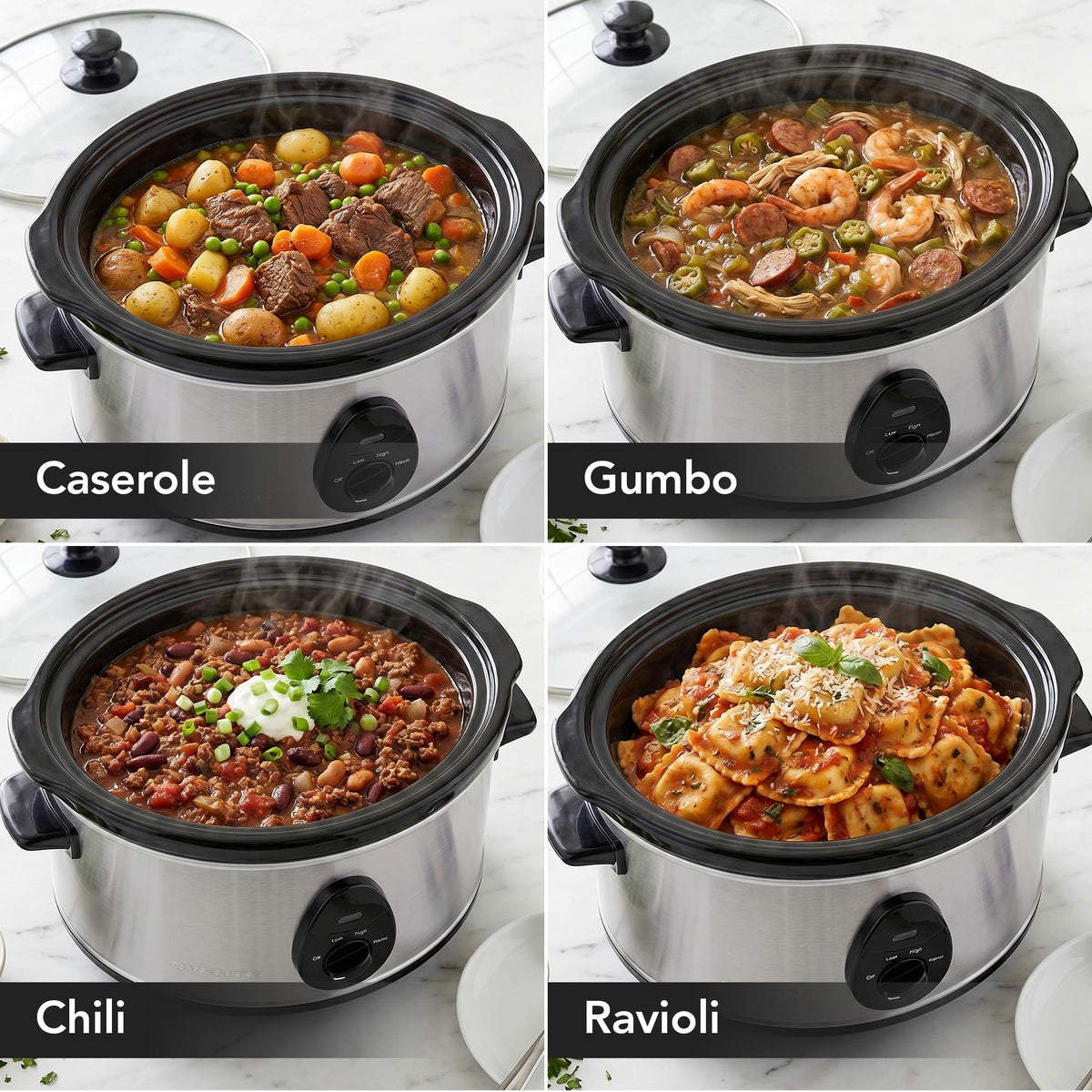3.7 Qt Electric Slow Cooker V125