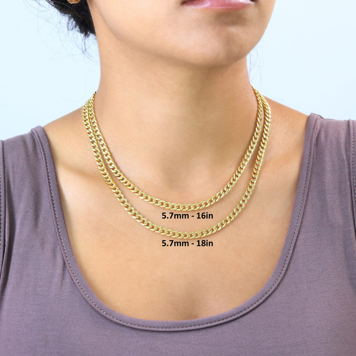 14k Yellow Gold Cuban Chain Necklace Y4586